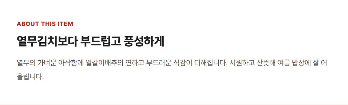 홍진경 더김치 열무얼갈이김치 500g 상세 09