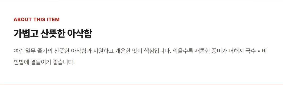 홍진경 더김치 열무김치 500g 상세 09